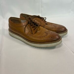 Clarks Ernest Limit Tan Leather Oxford Shoes